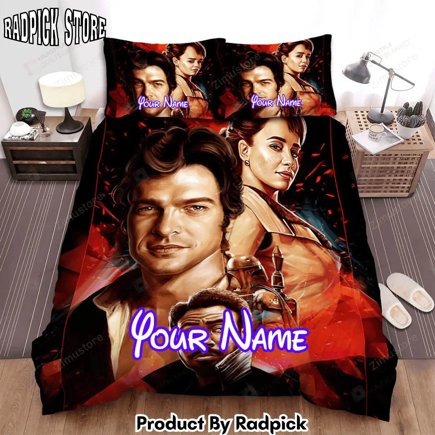 Radpick solo a star wars story poster movie poster bed sheets duvet cover personalized name bedding sets ver 1 rp3272202